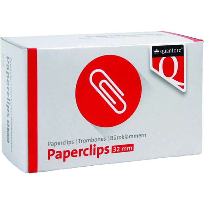 Paperclip Quantore R2 32mm kort 100 stuks