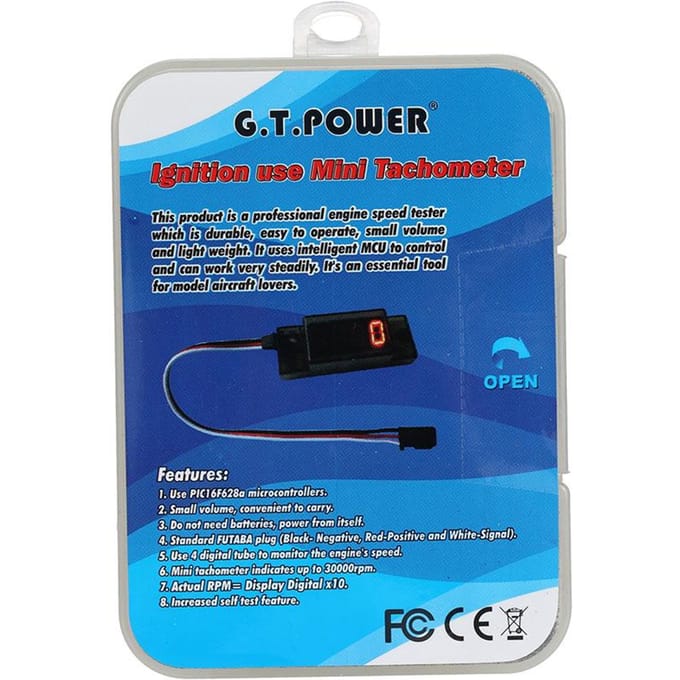 G.T.POWER Ontsteking Mini Toerenteller Toerenteller voor RC