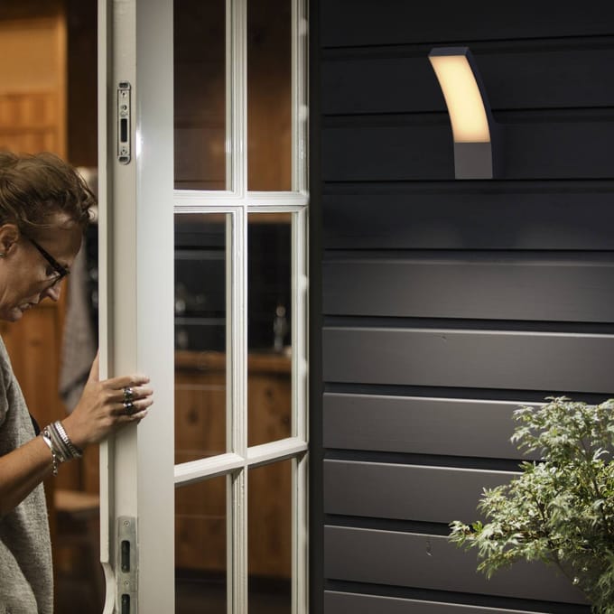 Philips Splay outdoor wall lamp 12W 2700K anthracite