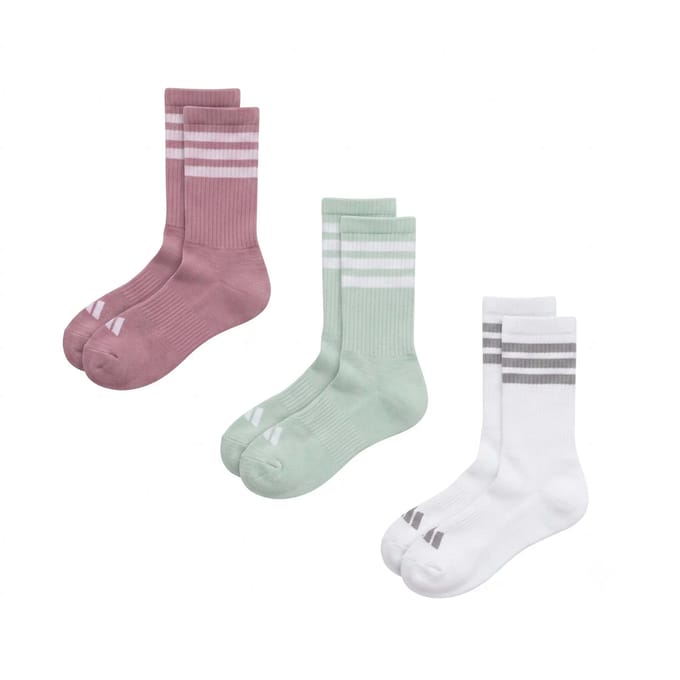 Adidas 3-pack dames sokken roze groen - Maat 43/45