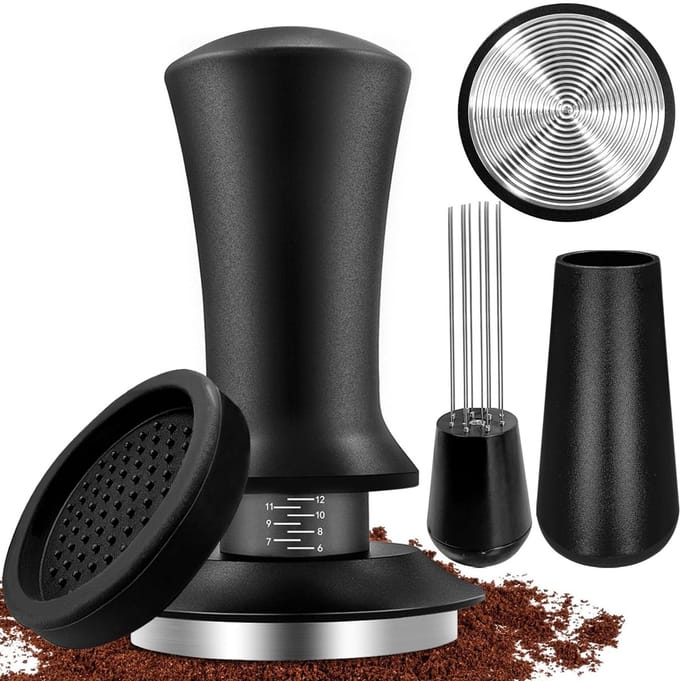 Allecto - Koffie tamper - Espresso tamper set - Afneembaar ontwerp