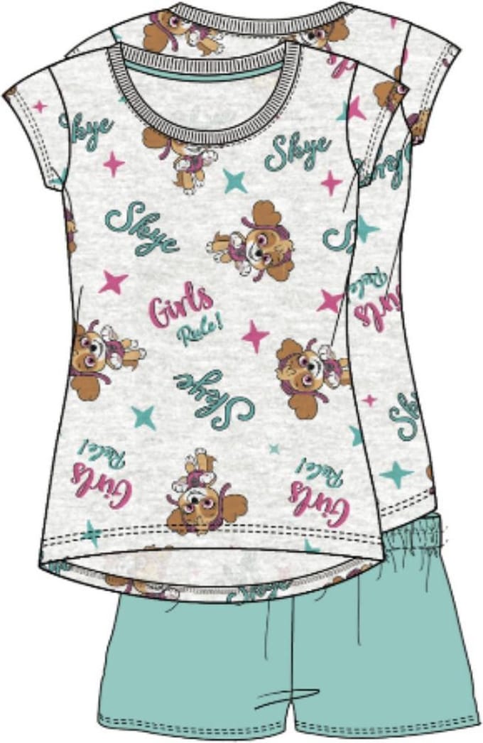 Paw Patrol Pyjama met korte mouw - grijs - Maat 128