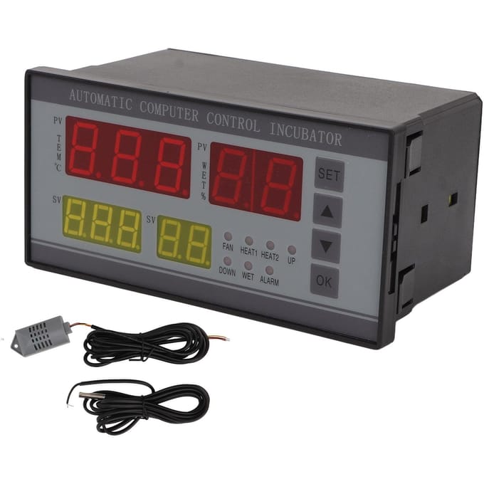 Broedmachine Temperatuur Vochtigheidsregelaar Professionele Automatische Uitkomstmachine Temperatuur gray