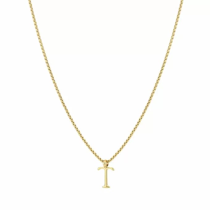 Bijoutheek Collier Letter T Goud