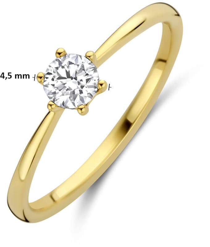14K Geelgouden Ring Lab Grown Diamant 0.25ct F VS – 4035476