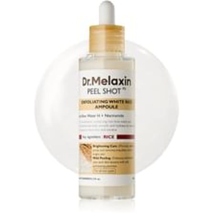 Dr. Melaxin Peel Shot Gommage Witte Rijst Ampul Gladmakend en Hydraterend Gezichtsserum 80ml