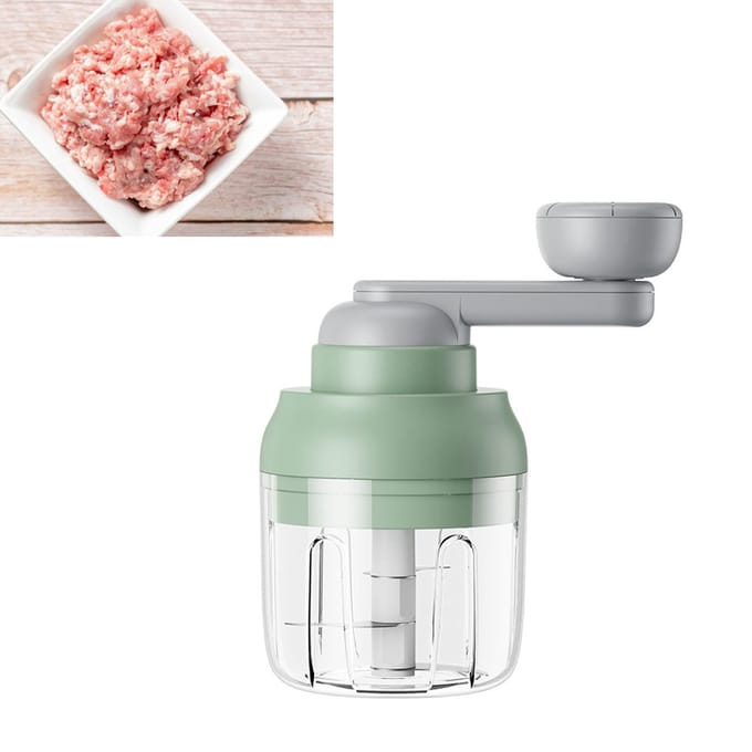 Hachoir à ail manuel multifonction, portable et pratique, idéal pour la cuisine et la maison vert