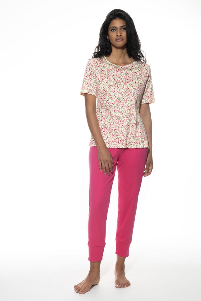 Pyjama 7/8-lang Serie Petites Fleurs Pistachio Cream