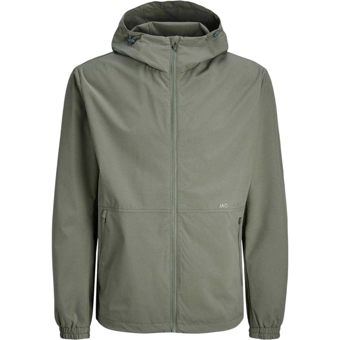 Jack And Jones Heren Lichtgewicht Jas met Capuchon (Agave Groen)