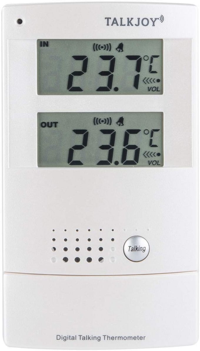 Sprekend Weerstation met Binnen- en Buitentemperatuur en Vorstwaarschuwing