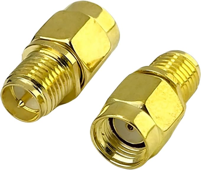 Adapter Set - Connectoren - Signaal Verbinding - Puur Koper Verguld - Rechte Connector - Goudkleurig