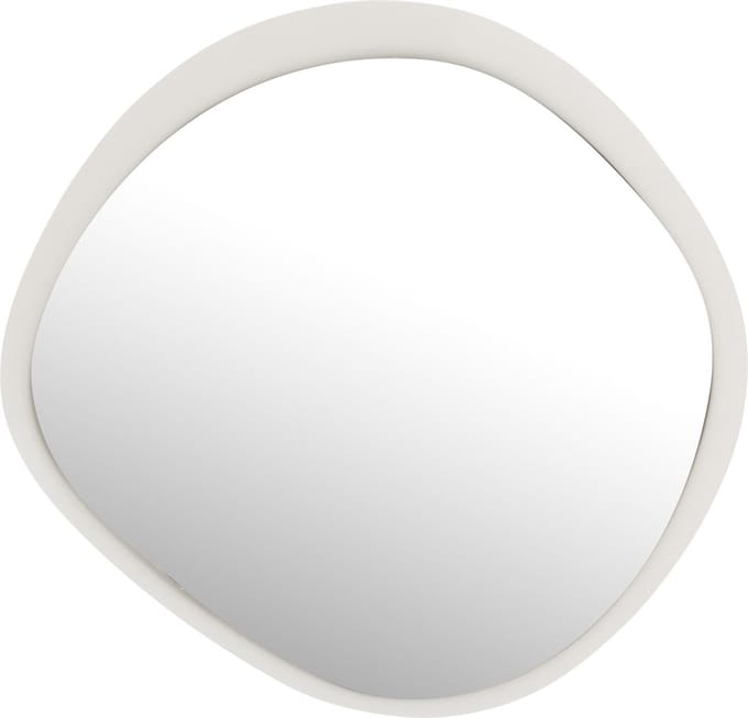 J-Line spiegel - metaal/glas - wit - small - Ø 60.5 cm
