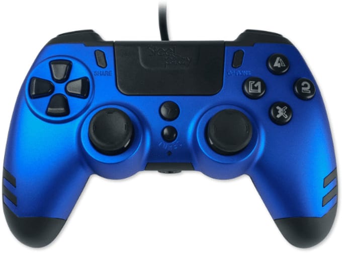 Steelplay Slim Pack Bekabeld Controller - Blauw - Wired Controller - Sony PlayStation 4