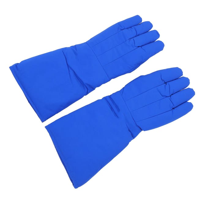2 Stuks LN2 Handschoenen 48cm 4 Laags Constructie Lage Temperatuur Bestendig Antivries Vloeibare Stikstof blue