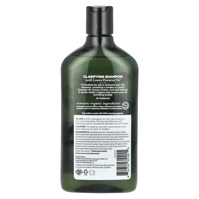 Avalon Organics Citroen Shampoo verhelderend