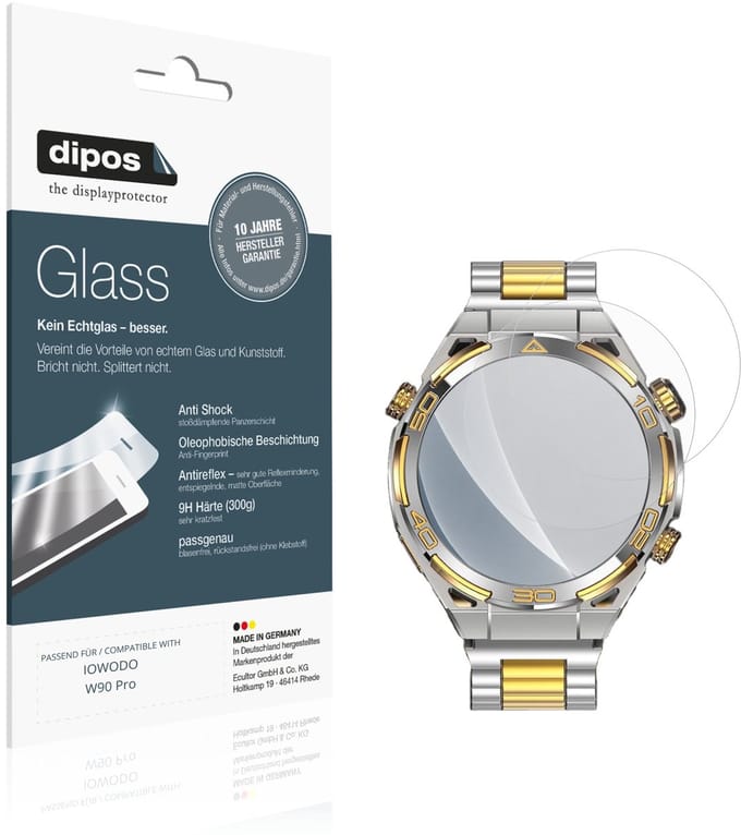 dipos – 2x Matte Pantserfolie geschikt voor IOWODO W90 Pro | 9H Screenprotector