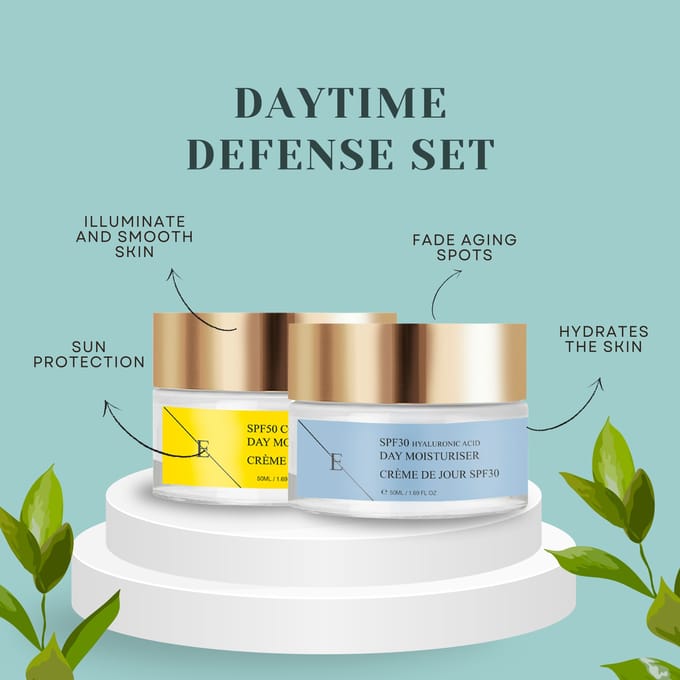 SPF 30 Hyaluronzuur Dagcrème 50ml + SPF 50 Collageen Dagcrème 50ml