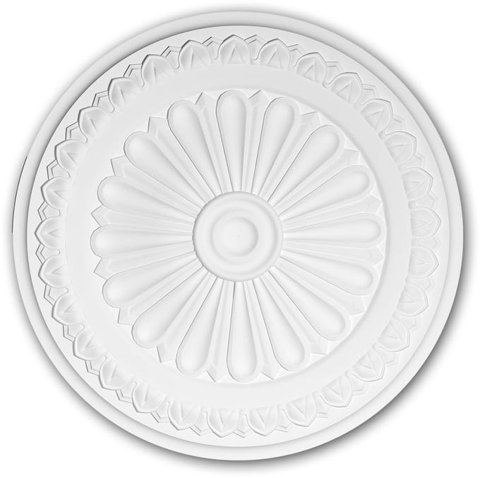 Plafond Rozet 156037 Profhome Sierelement plafond centrum neo-classicisme stijl wit Ø 33 cm