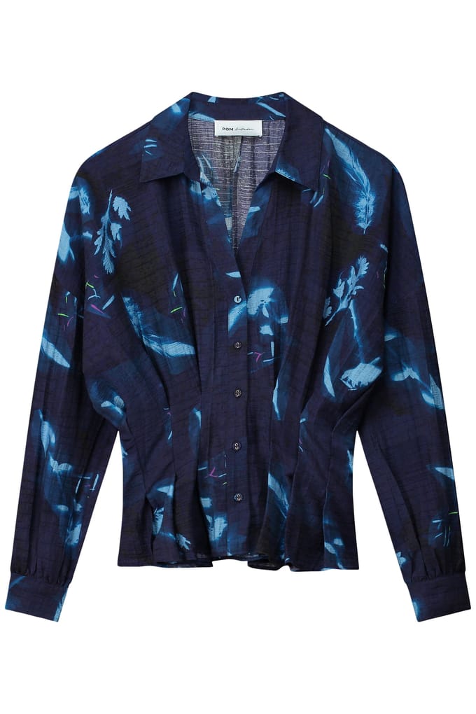 POM Amsterdam Blouse - Feathers And Florals Taglia: 34 | Magliette intime Outlet | Donna
