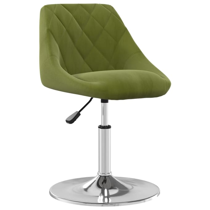 vidaXL - Eetkamerstoelen - draaibaar - 2 - st - fluweel - lichtgroen