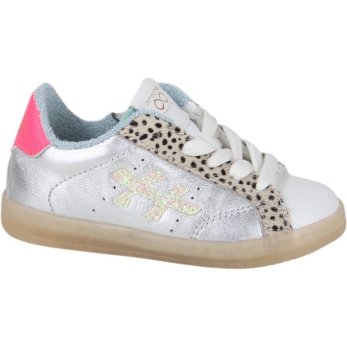 Pinocchio Sneakers - Meisjes - Zilver - Maat:24