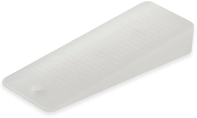 Flexibele siliconen deurstopper - mat transparant - 9.5x1.6cm - wig-vorm