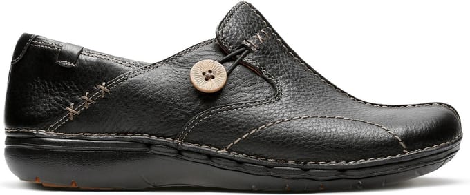 Clarks - Dames schoenen - Un Loop - D - black leather - maat 4,5