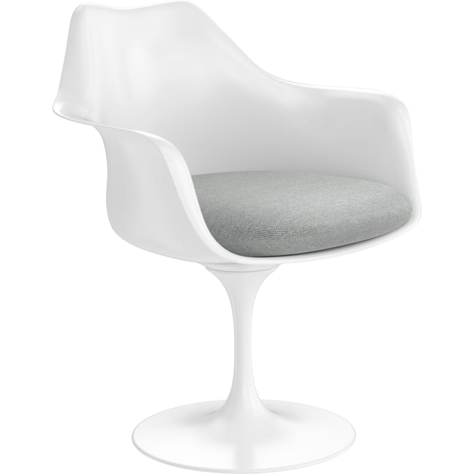 Knoll International Saarinen Tulip Armleunstoel - Hallingdal 65 (116) - white grey - wit