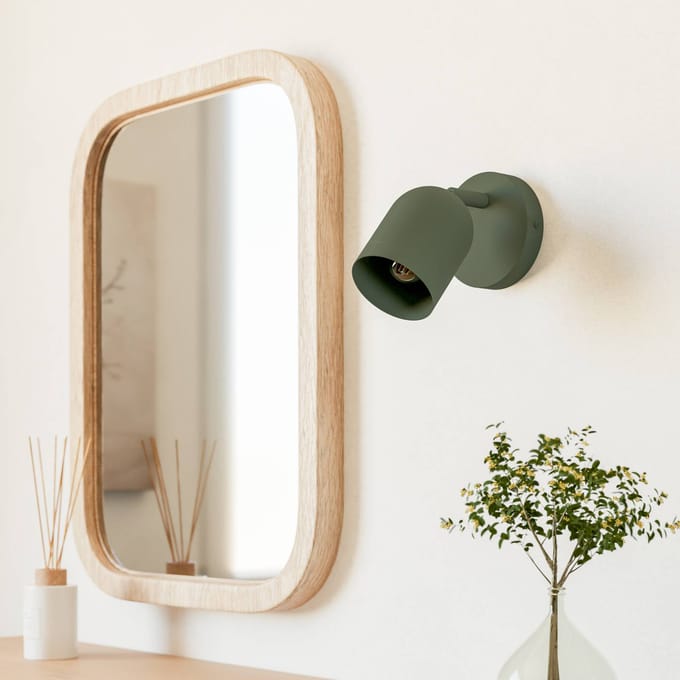 EGLO Wandspot Tilston, donkergroen, Ø 9 cm, staal, E14