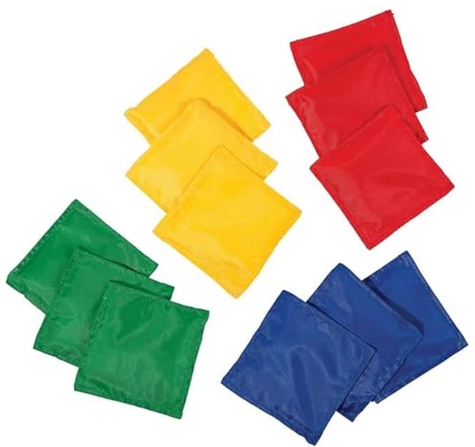 Nylon Zitzakken 5" x 5" (Set van 12) - Ideaal voor Cornhole en Buiten Spellen