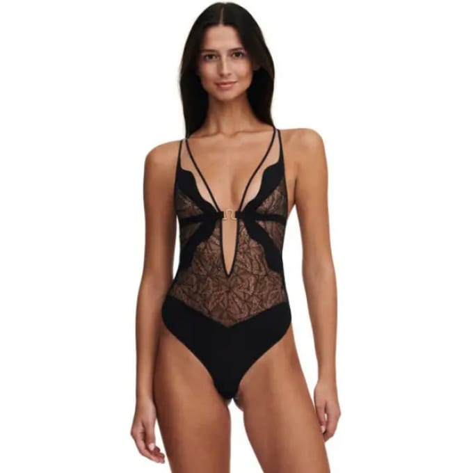 Chantelle Spark Body string en dentelle Zwart S