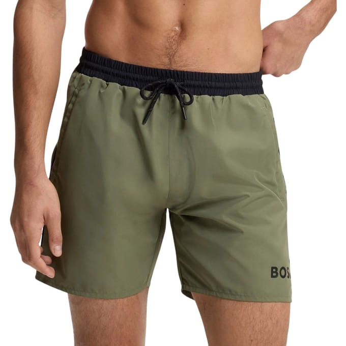 Zwemshorts met contrasterend logo model 'STARFISH'