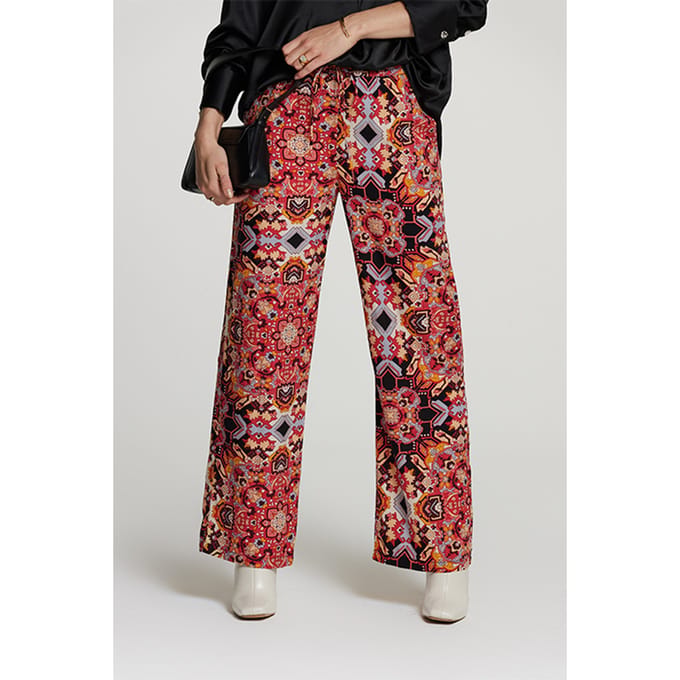 Shiwi Ladies Monaco Trousers Boho Aztec Old Red Größe: S | Straight Jeans Outlet | Damen | Rot