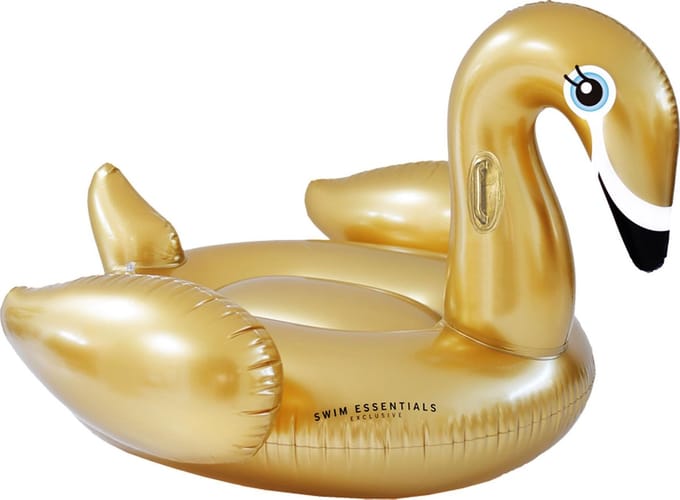 Swim Essentials Groot Luchtbed Zwaan Goud 160 cm