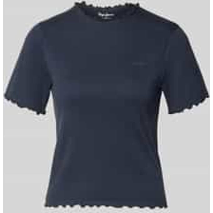 slim fit T-shirt van katoenmix model 'NORA'