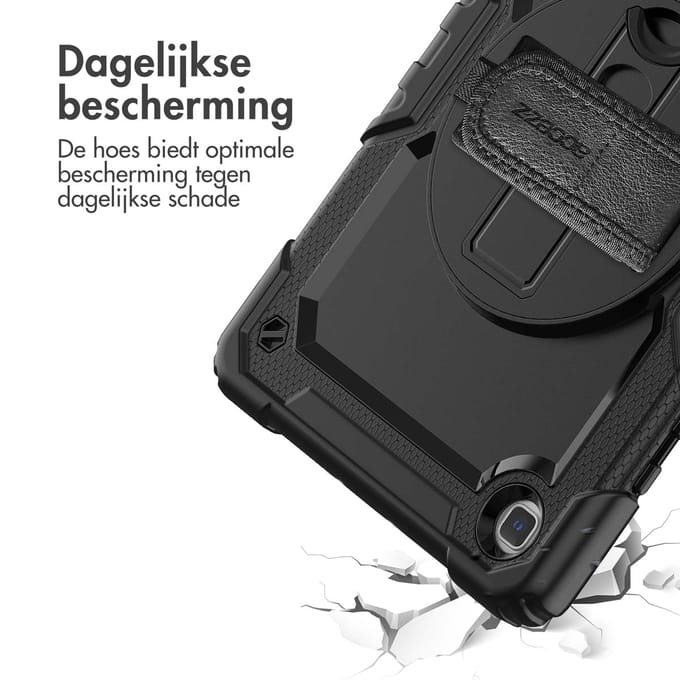 Accezz Tablet Hoes - Geschikt voor Samsung Galaxy Tab A7 Lite - Backcover Shoulder Strap - Zwart