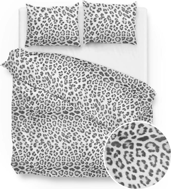 Zo! Home Yildou Dekbedovertrek - Lits-jumeaux - 260x200/220 cm - White/Grey