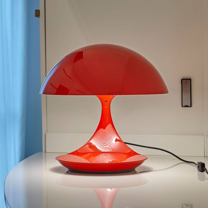 Martinelli Luce Cobra - Retro tafellamp, rood