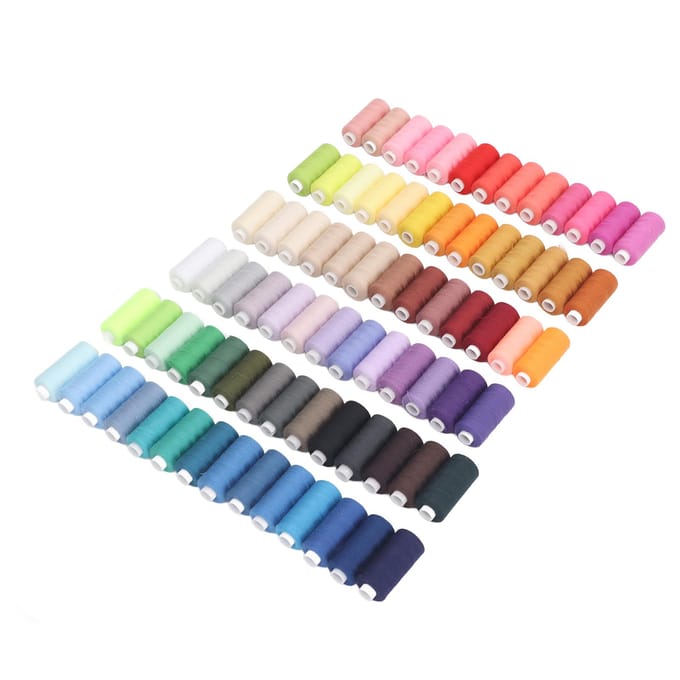 Naaigaren Set 400 Yards 80 Kleuren Polyester Naaimachinegaren voor DIY Handstikken beige