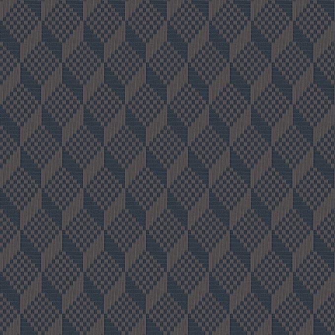 Dutch Wallcoverings - Grace 3D stitched cube charcoal - vliesbehang - 10m x 53cm - GR322307