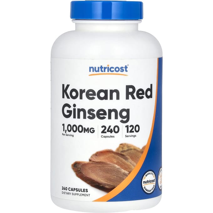 Ginseng Coréen, 240 Capsules (500mg par capsule)