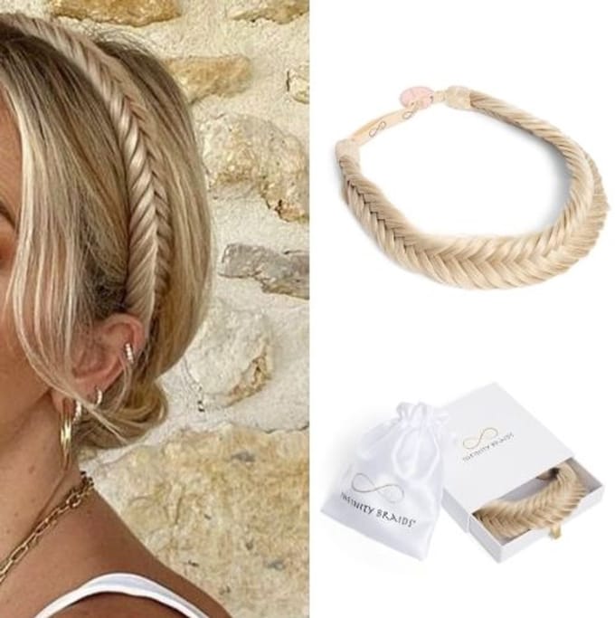 Infinity Braids - Jolie Fishtail Braid - Haarband - Haarband Dames - Haarbanden - Haarband Meisje - Jolie Shimmer Ale