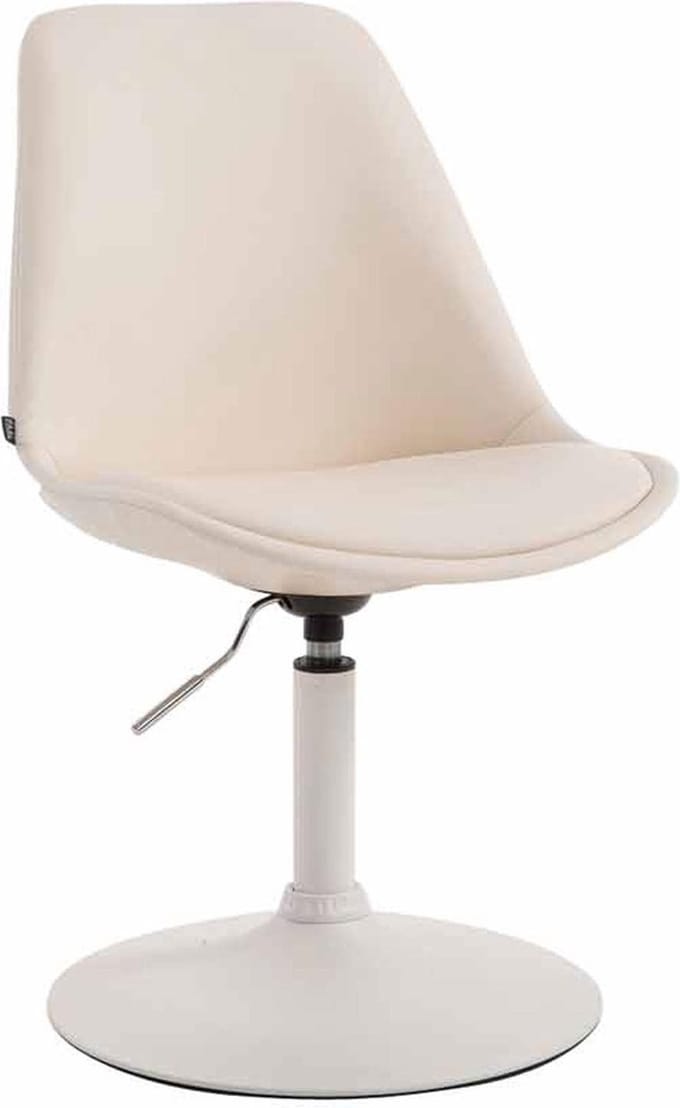 CLP Maverick Eetkamerstoel - Kunstleer creme wit