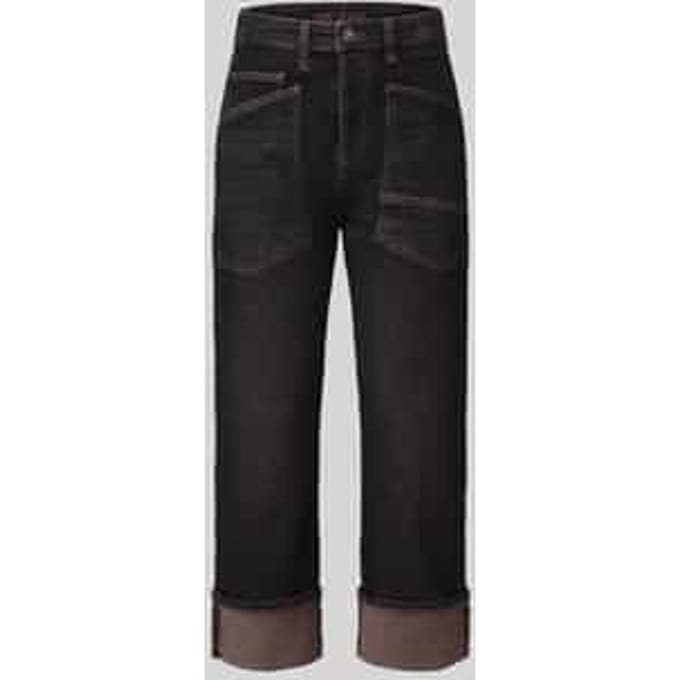 straight fit jeans van katoenmix