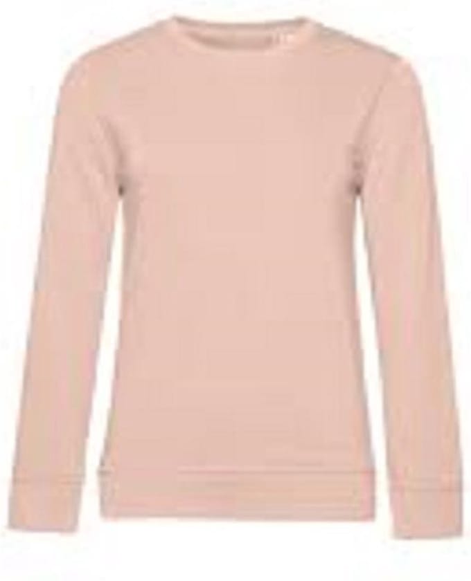 B&C Dames/dames Organic Sweatshirt (Schemerig Roze)