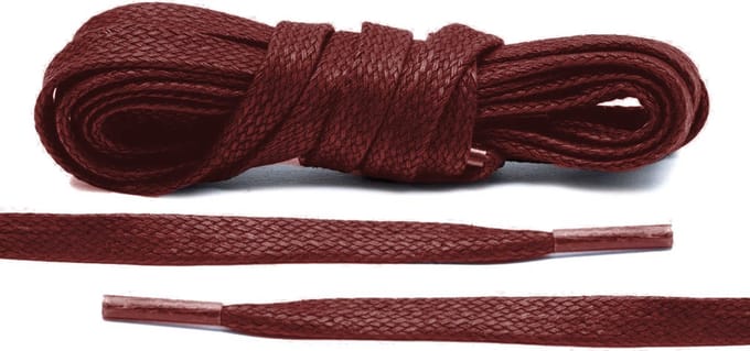The Kicks Don® Wax Veters Plat 8mm - 120 cm - Bordeaux Rood