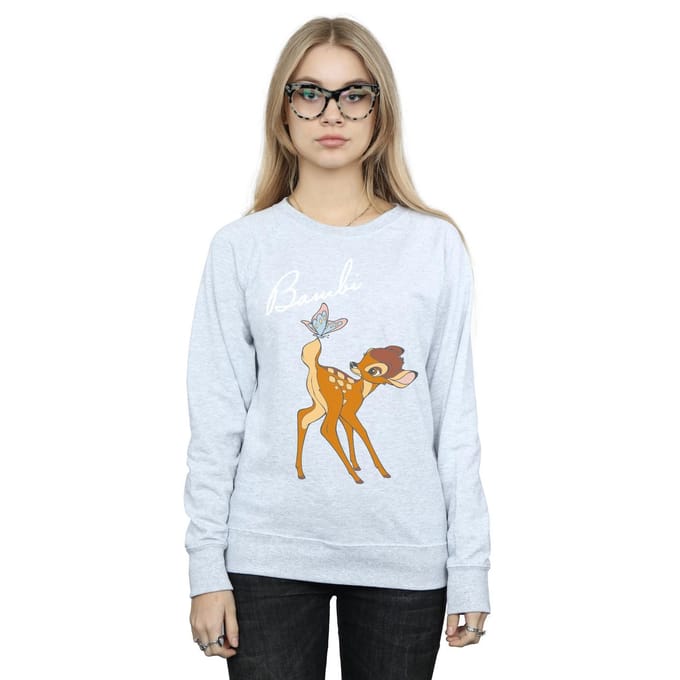 Disney Dames/Dames Bambi Vlinderstaart Sweatshirt (Sportgrijs)