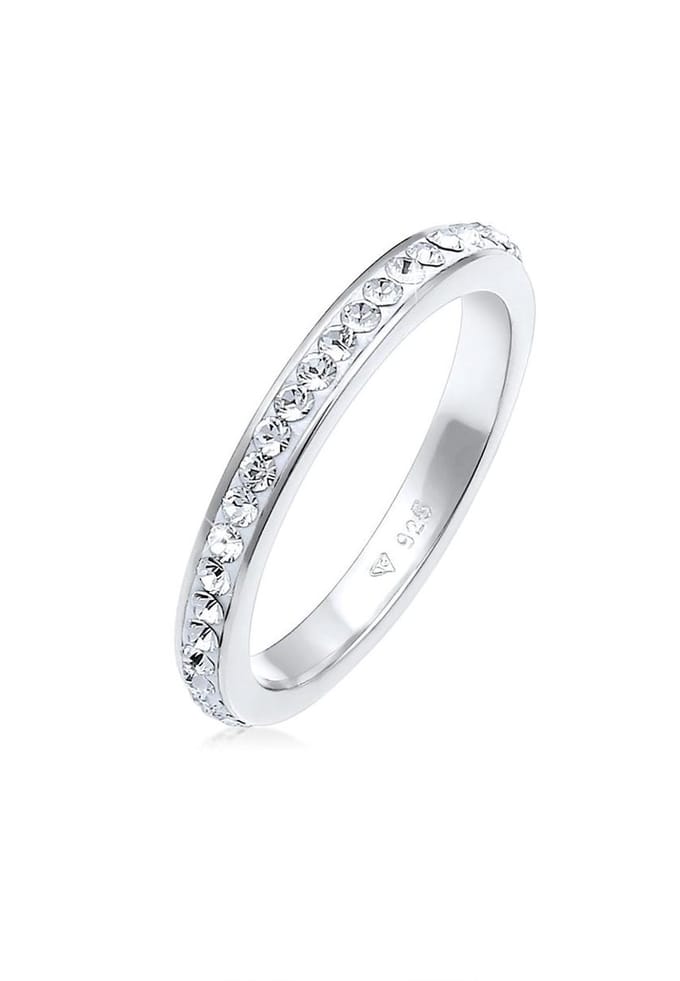 Elli - Ring - Damesband met Kristallen in 925 Sterling Zilver - Dames
