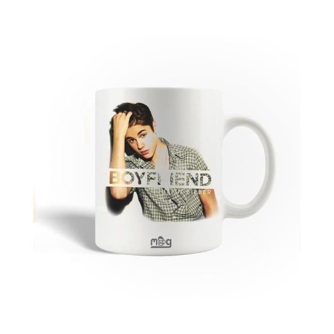 Mug en Céramique - Justin Bieber - Boyfriend - 30cl - Compatible Lave-Vaisselle - Blanc