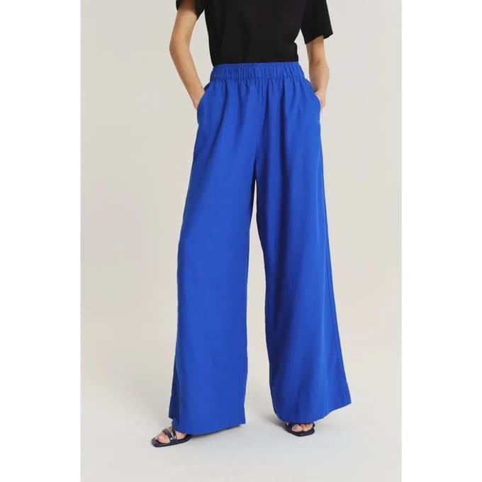Dames Wide Leg Linnen en Viscose Broek Greenpoint Regular April